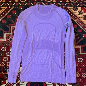 Lululemon Purple Long Sleeve Swiftly Top, Size 6